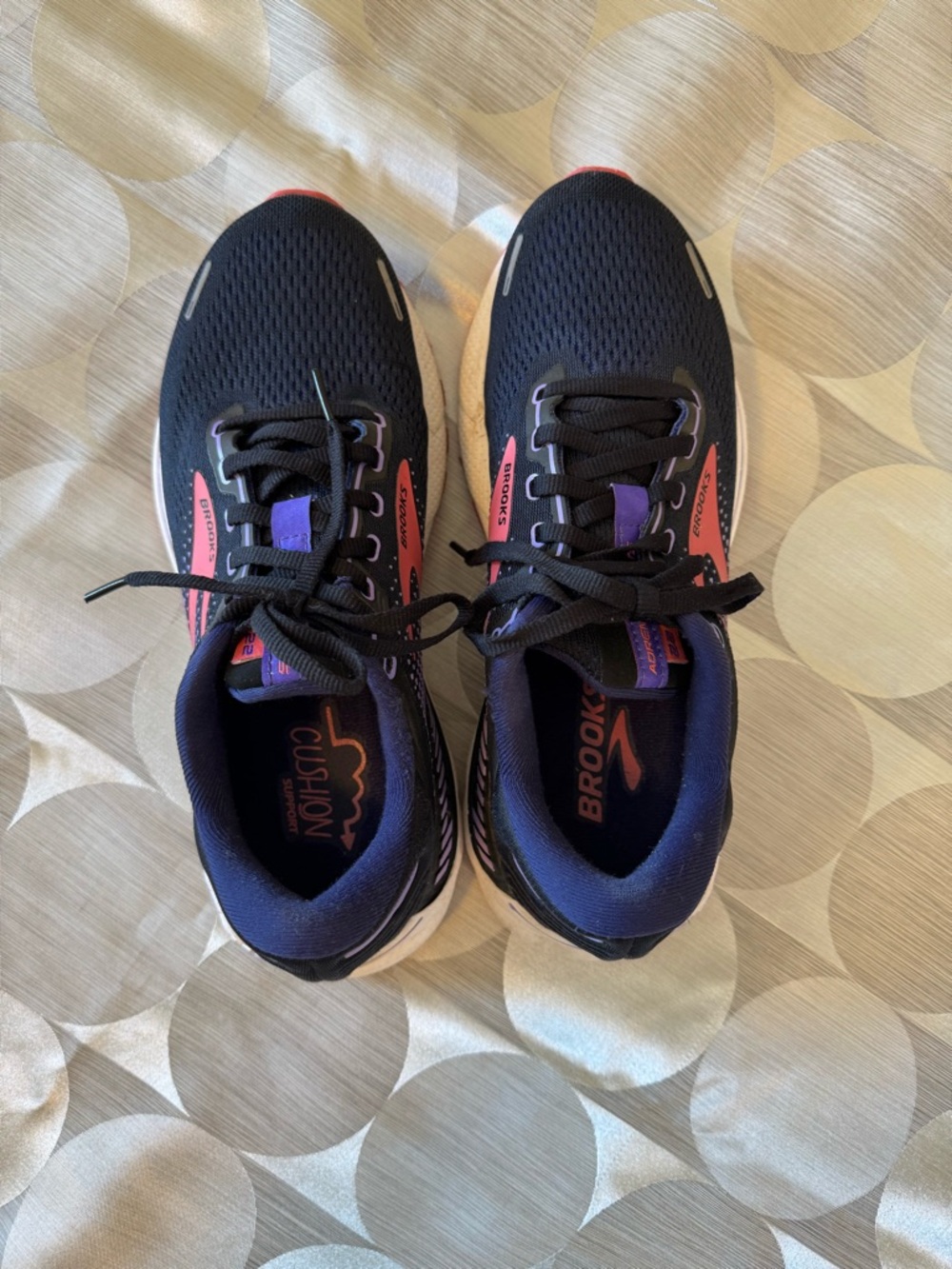 Brooks Navy, Purple & Coral Women's Athletic Running Shoes - Picture 2 of 4